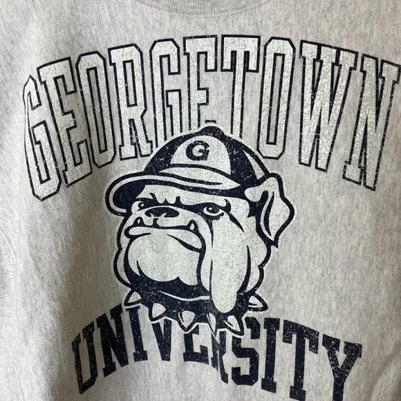 Champion Reverse Weave Georgetown University Sweatshirt Size Medium - Picture 4 of 5